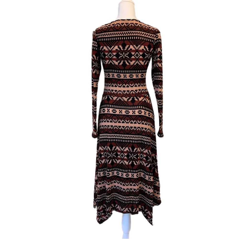 NWT My Beloved Long Sleeve Hanker chief Hem Feather Tassel Sweater Dress size S - Picture 2 of 14